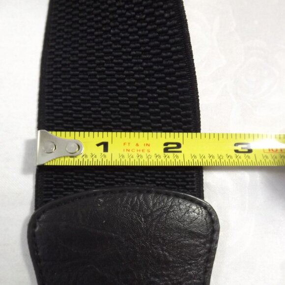 Southwestern Style Black and Silver Stretch Belt, Sz M/L - Picture 7 of 8